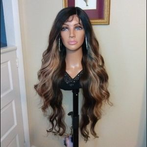 New, 32"L w/ layers, 4"L T-Part, HD Lace, Baby Hairs, Synthetic Lace Fro…